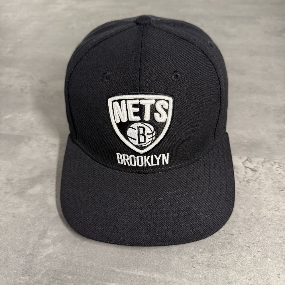 Brooklyn Nets SnapBack Hat Adidas Cap Black White Home Jersey Pack Basketball
